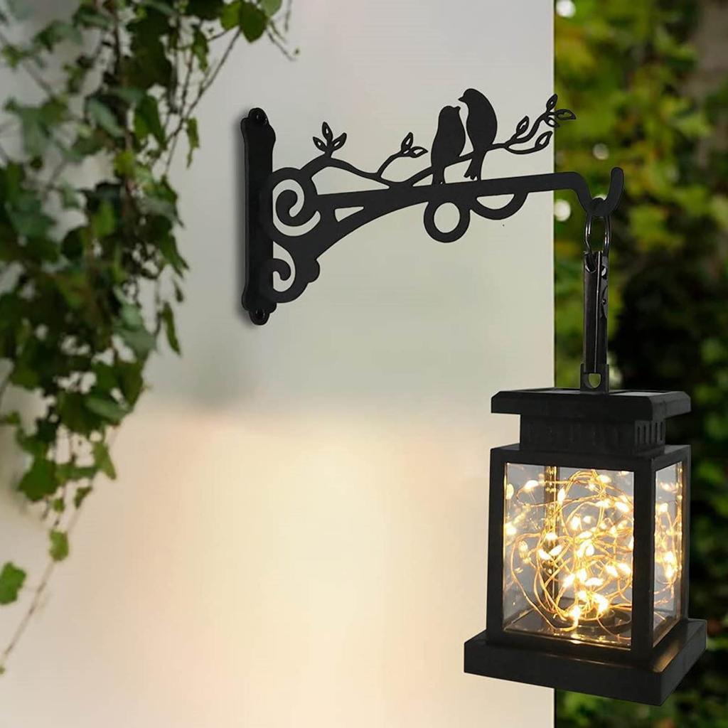 Hanging Plant Hanger Outdoor Bird Feeder Wall Hooks Black Metal Plant Bracket Hook for Hanging Flower Baskets Lanterns