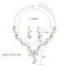 Braut Strass Silber Halskette & Ohrringe Set für Damen Abschlussball