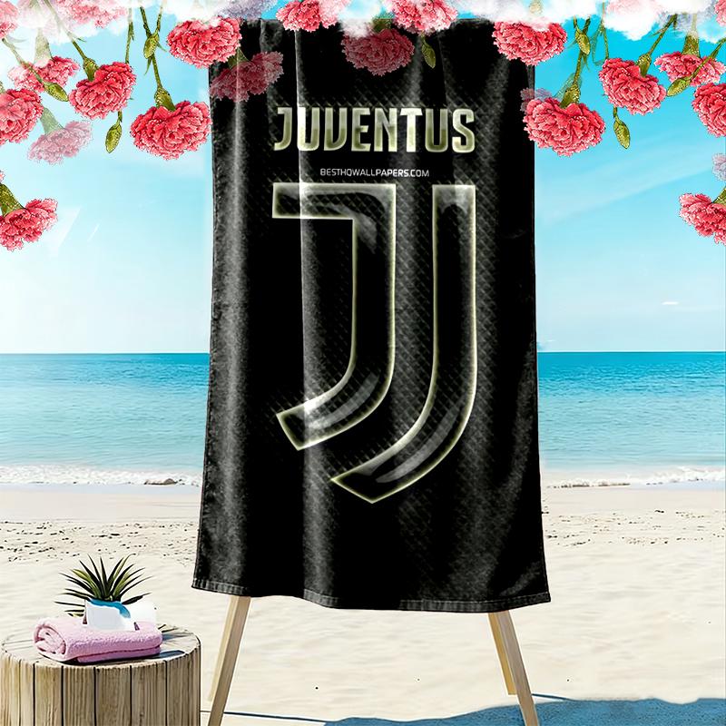 Asciugamano da Spiaggia Juventus Football Club Adatto per Viaggi, Attività all'Aperto, Piscine, Yoga, Surf, Campeggio, Escursionismo, Palestra