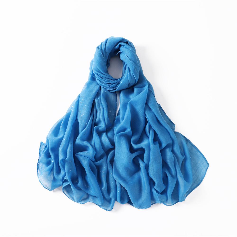 New Summer Shiny Voile Cotton Linen Women Scarf Girls Solid Sunscreen Thin Scarves Soft Foulard Shawl Casual Female Wrap Shawls
