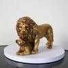 Golden Lion King Statue Resin Lion Father And Son Figurines Home Office Desktop Animal Statue Decoration Accessories Ornaments