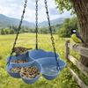 Large Capacity Bird Feeding Tray Flower Shaped Bird Water Drinker Hummingbird Feeder  Farm Supplies