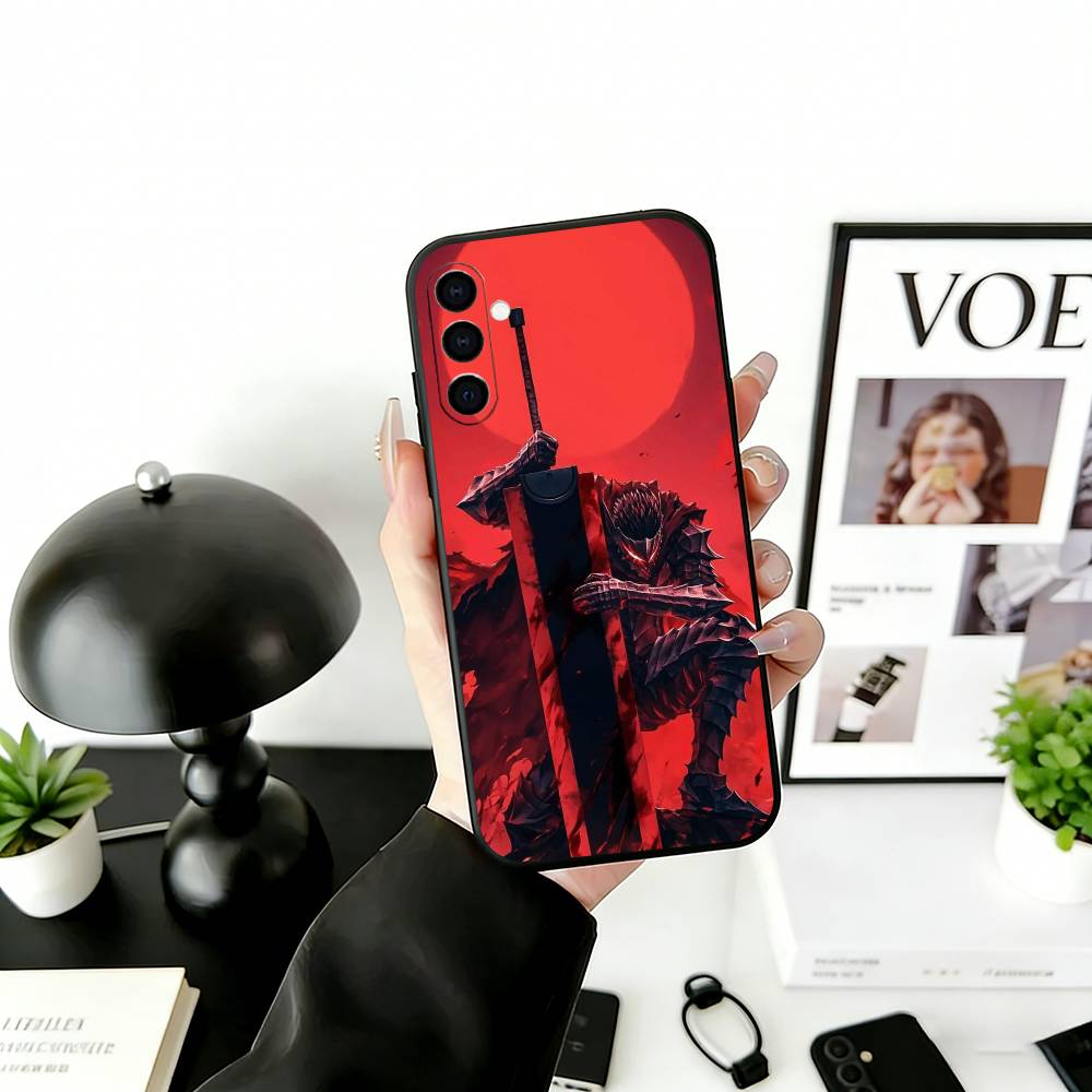 Cool Popular B-Berserk Comic Phone Case For Samsung Galaxy A73,A72,A71,A70,A53,A52,A51,Soft Silicone Black Cover