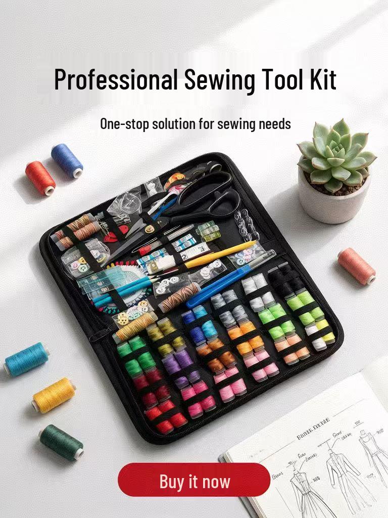 Portable 86-Piece Sewing Kit with Oxford Cloth Bag