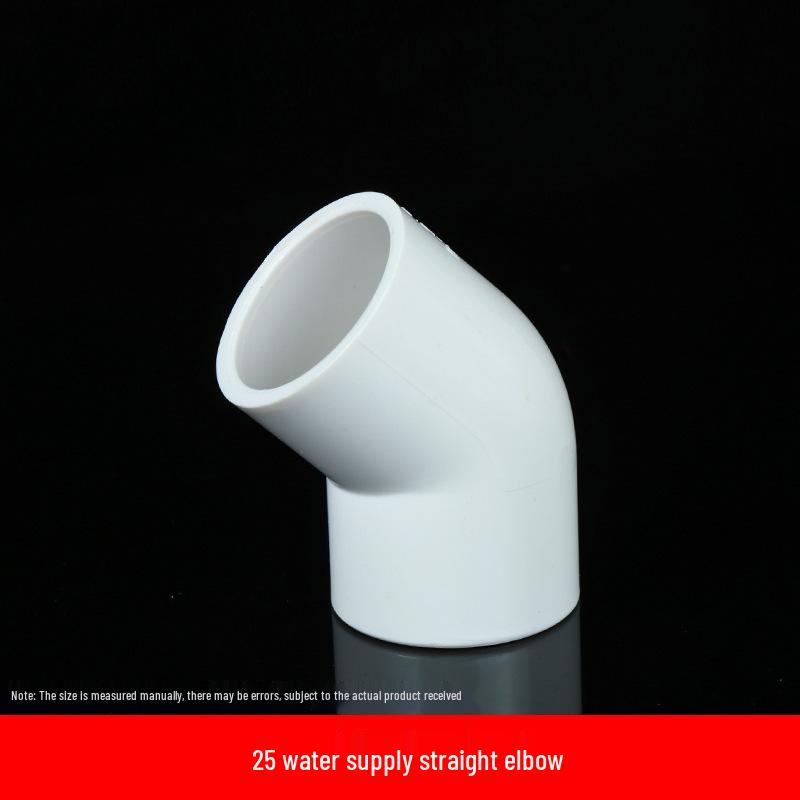 PVC 45° Elbow Water Pipe Fittings for Fish Tanks - White, Blue, Gray