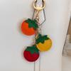 Kreativer Tomaten-Anhänger PU-Leder Oranger Schlüsselanhänger Modischer Obst-Schlüsselanhänger Rucksack-Dekoration