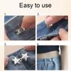 5PCS Star Shaped Adjustable Waist Clip Metal Pants Pin DIY Retractable Button  Pants