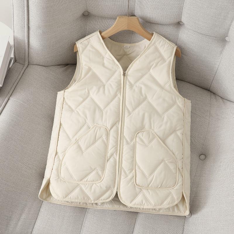 Winter Women Vest Cotton Lightweight Warm Slim Casual Outerwear Jacket