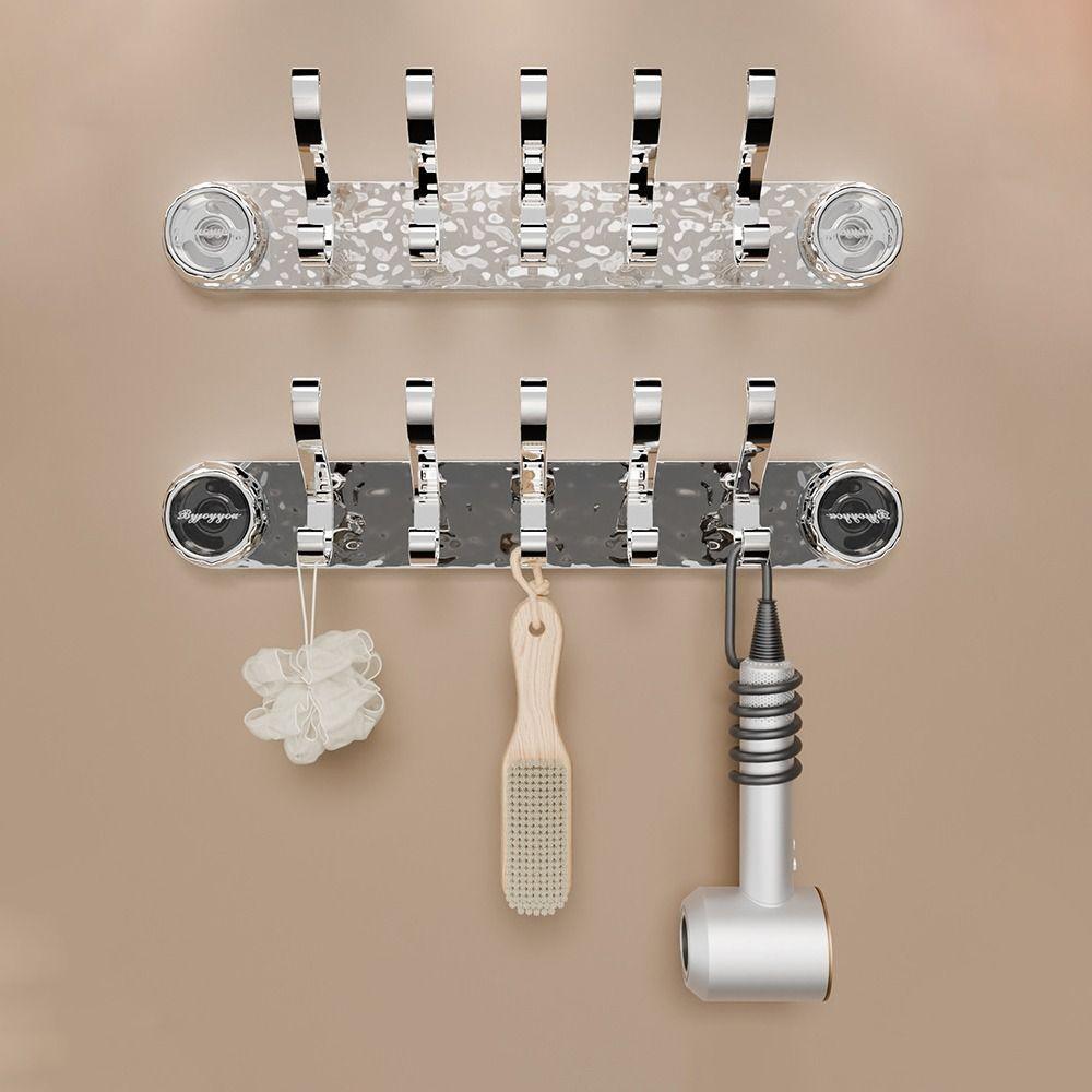 

Strong Wall Mounted Hooks Multi-Purpose Bathroom Hook Fashion Robe Coat Hangers білий