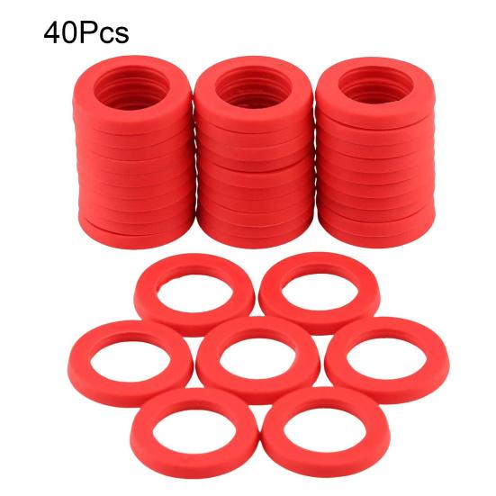 Silicone Hose Gaskets Red Washer Set Faucet Repair Parts O-Rings for 3/4 Inch Garden Hose And Outdoor Water Faucet Easy Leak Repair