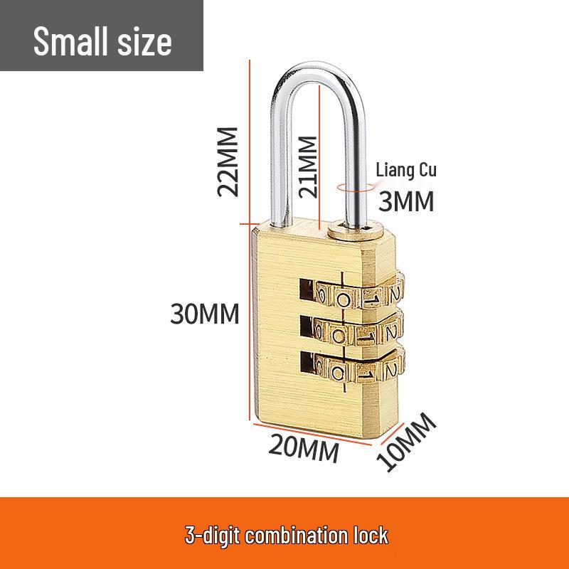 Solid Brass Combination Padlock for Luggage, Gym Lock, and Small Home Security.