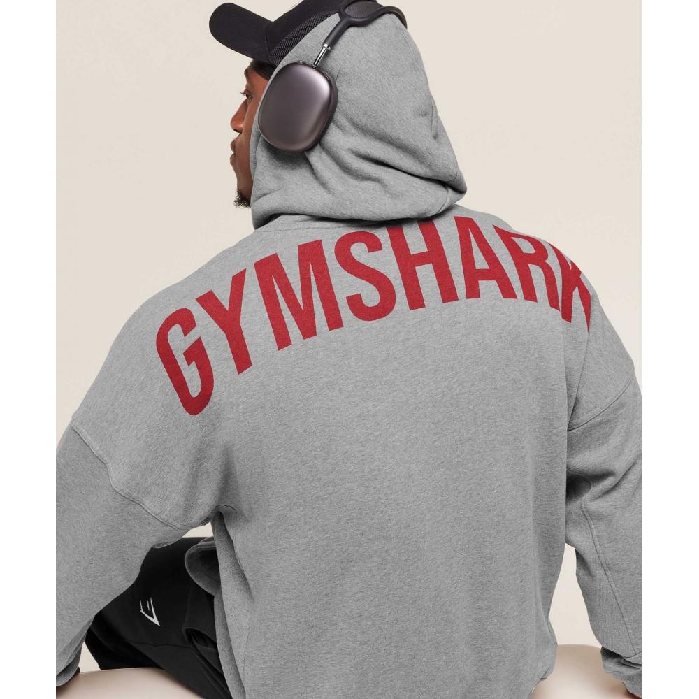 Gymshark Power Zip Up Hoodie Charcoal Core Marl A4b9t Gbbb