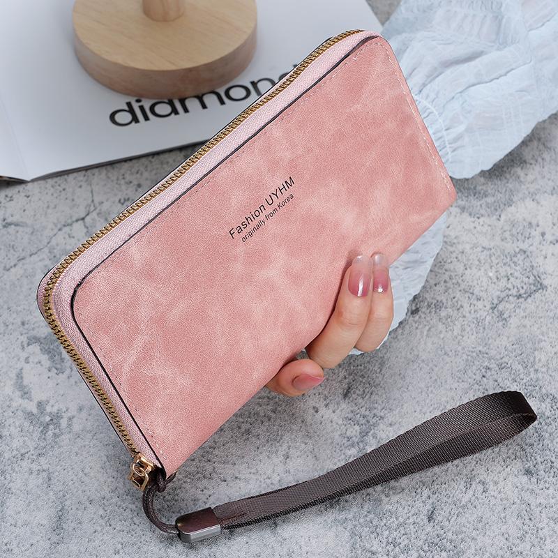 Ladies Holding a Long Wallet  New Korean Handbag Multi-function Card Bag Mobile Phone Bag Coin Purse Female Wallet