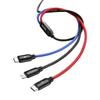 Kabel Usb Baseus 3W1 Usb-C / Lightning / Micro 3A 1.2M (Czarny)