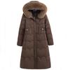 Woman Winter Coats Hooded Faux Fur Collar Elegant Thick Warm Plus Size Long Parkas Female Jacket
