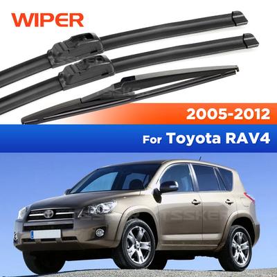 For Toyota RAV4 XA30 2005-2012 2006 2007 2008 Wiper Front & Rear Wiper Blades Windshield Windscreen Window Brushes 24"+16"+12"