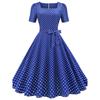 Women's Fashion Style Polka Dot Ball Short Sleeve Dress
