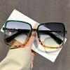 Square Sunglasses Woman Retro Vintage Gradient Sun Glasses Oversized Female Travel Driving  Glasses Women