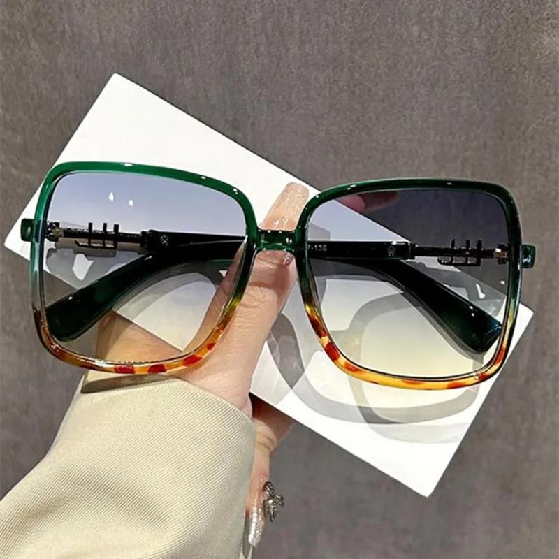 Square Sunglasses Woman Retro Vintage Gradient Sun Glasses Oversized Female Travel Driving Glasses Women