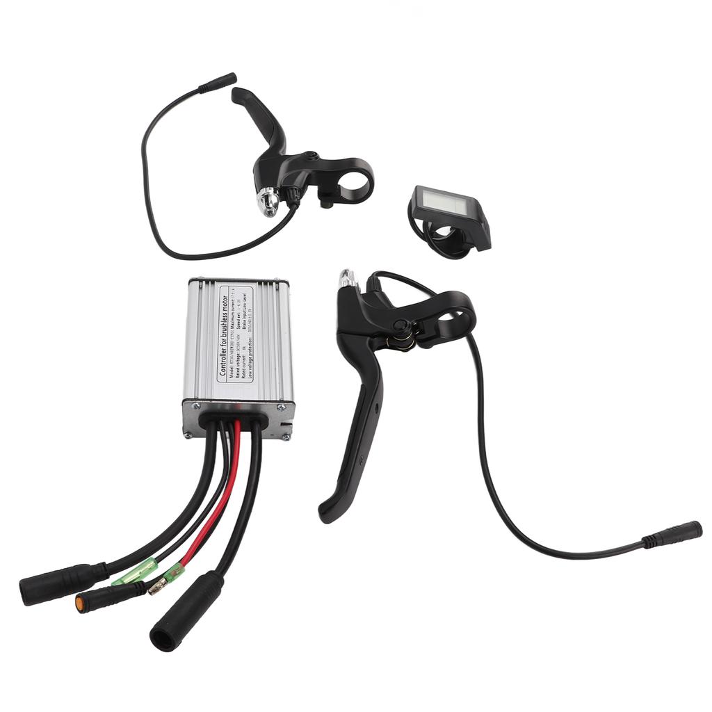 36V 48V 350W Electric Bike Brushless Motor Controller with LCD4 Meter Dial Assist Sensor Brake Handle