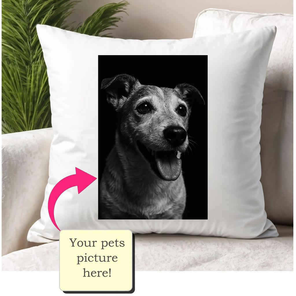 Personalized Pet Photo Pillow Custom Dog Cat Picture Cushion Unique Throw Pillow for Pet Lovers Customisable Decor Gift for Pet