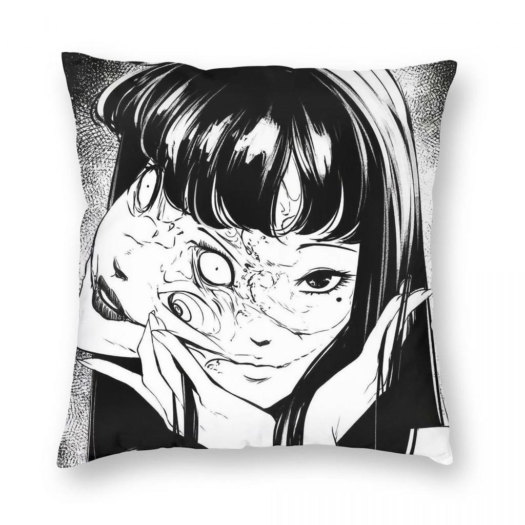 Tomie Anime Square Pillowcase Pillow Cover Cushion Throw Pillow for Home Sofa Living Room