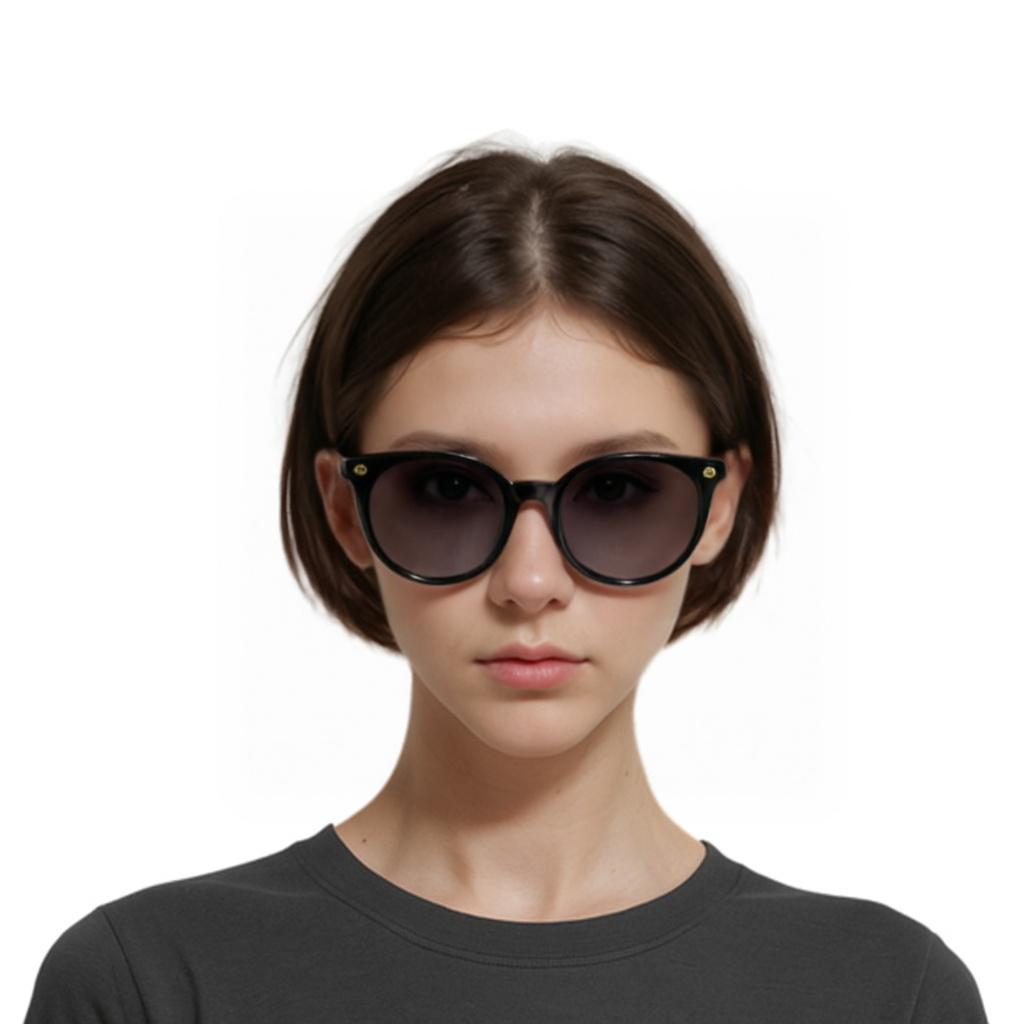Gucci Sunglasses Black Oval Sunglasses Women sunglasses GG0091S001