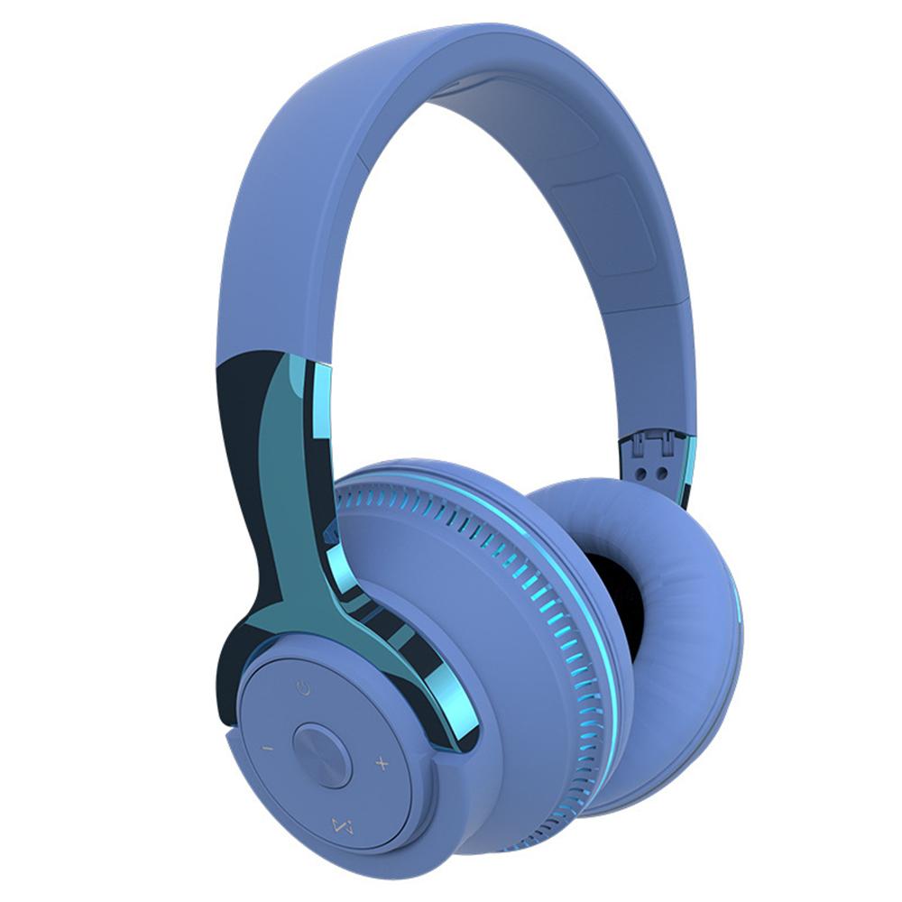 Headworn Bluetooth Headset Earbuds Brilliant Luminous Heavy Folding Retractable Card Headset Wireless Bluetooth 5.0 Headphones