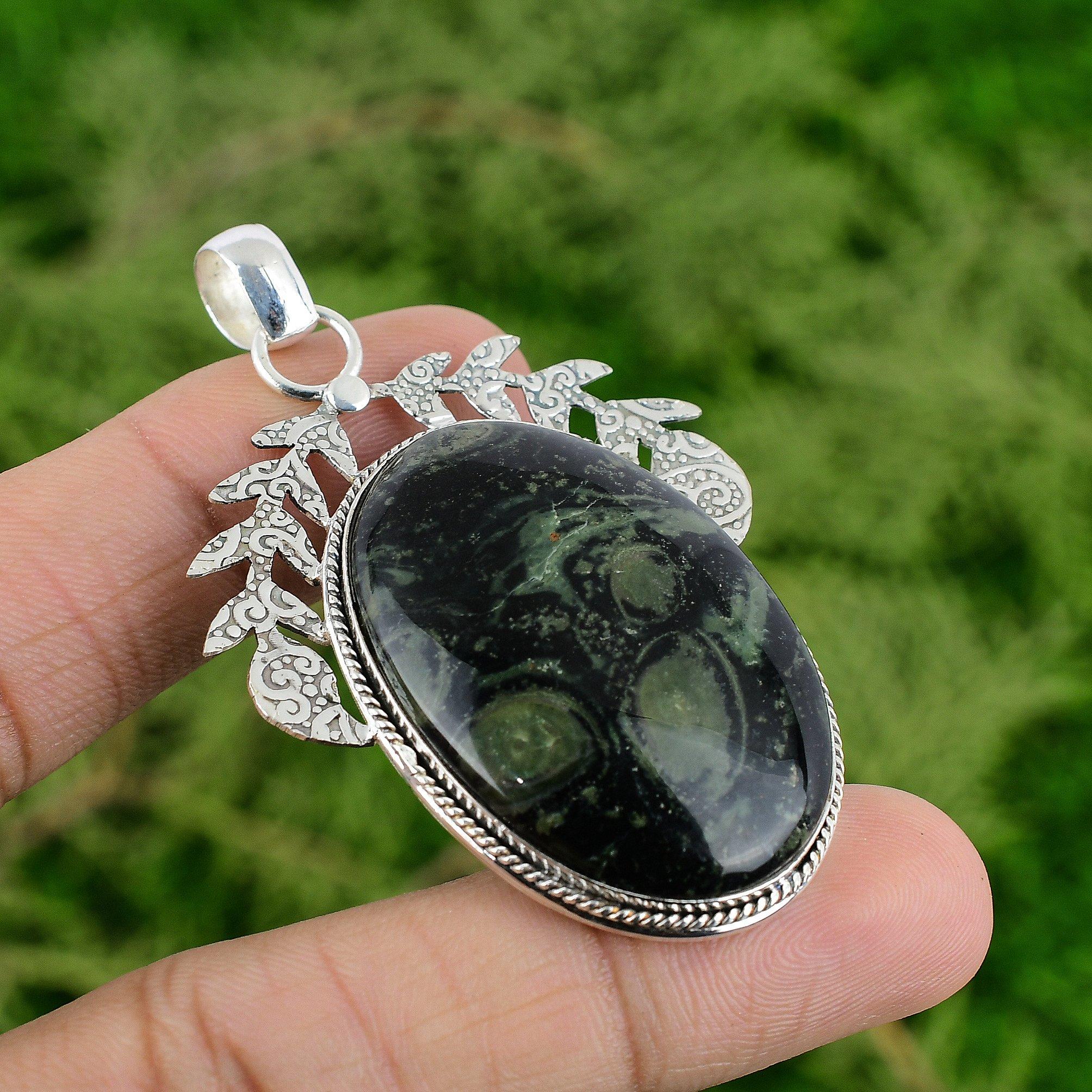 

Daughters Day Deal 925 Silver Kambaba Jasper Gemstone Sister New Pendant Jewelry