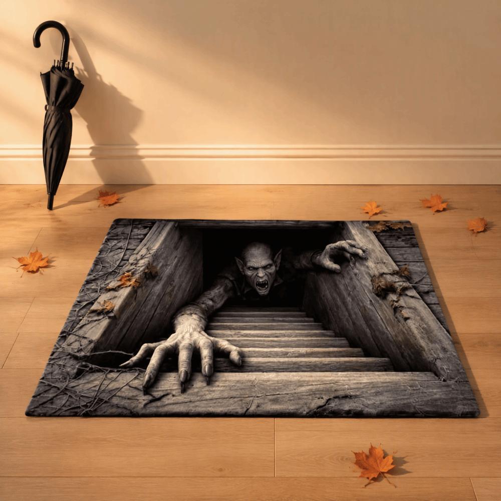 Halloween Optical Illusion Rug 3D Bathroom Carpet Foot Mat Home Floor Mat Halloween Party