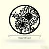 Metal Wall Art Sunflower Sculpture Mural Gift for Nature Lovers Rustproof Outdoor Garden Decor