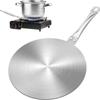 Silver Induction Hob Converter Stainless Steel Heat Conduction Plate Durable Heat Diffuser Disc