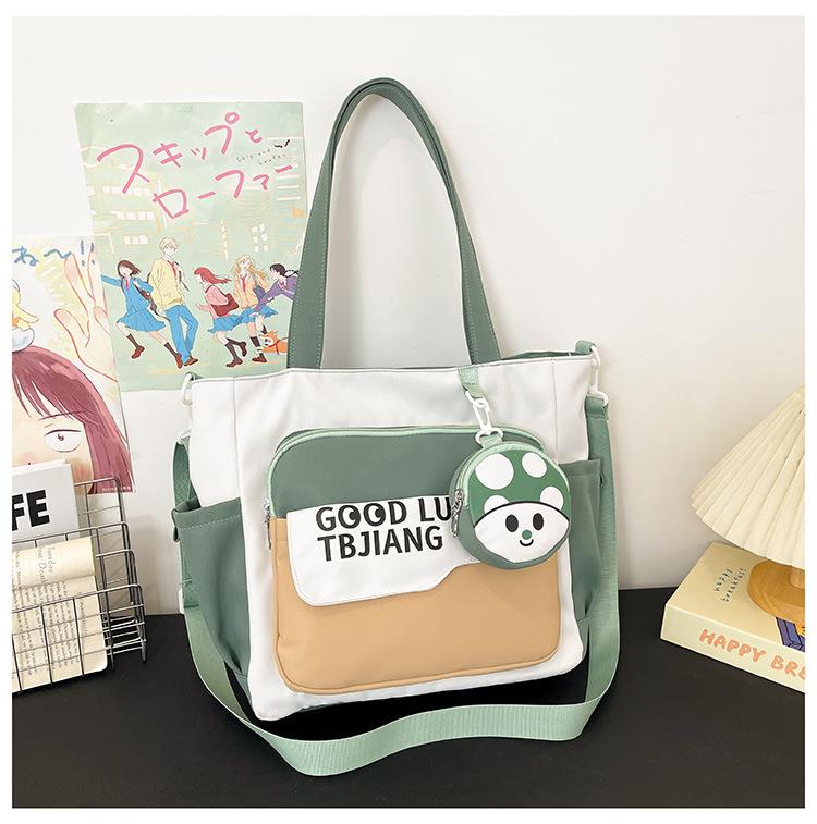 

Модная наплечная сумка, простая и универсальная студенческая косметичка большой вместимости, повседневная сумка-тоут для работы и отдыха зелёный