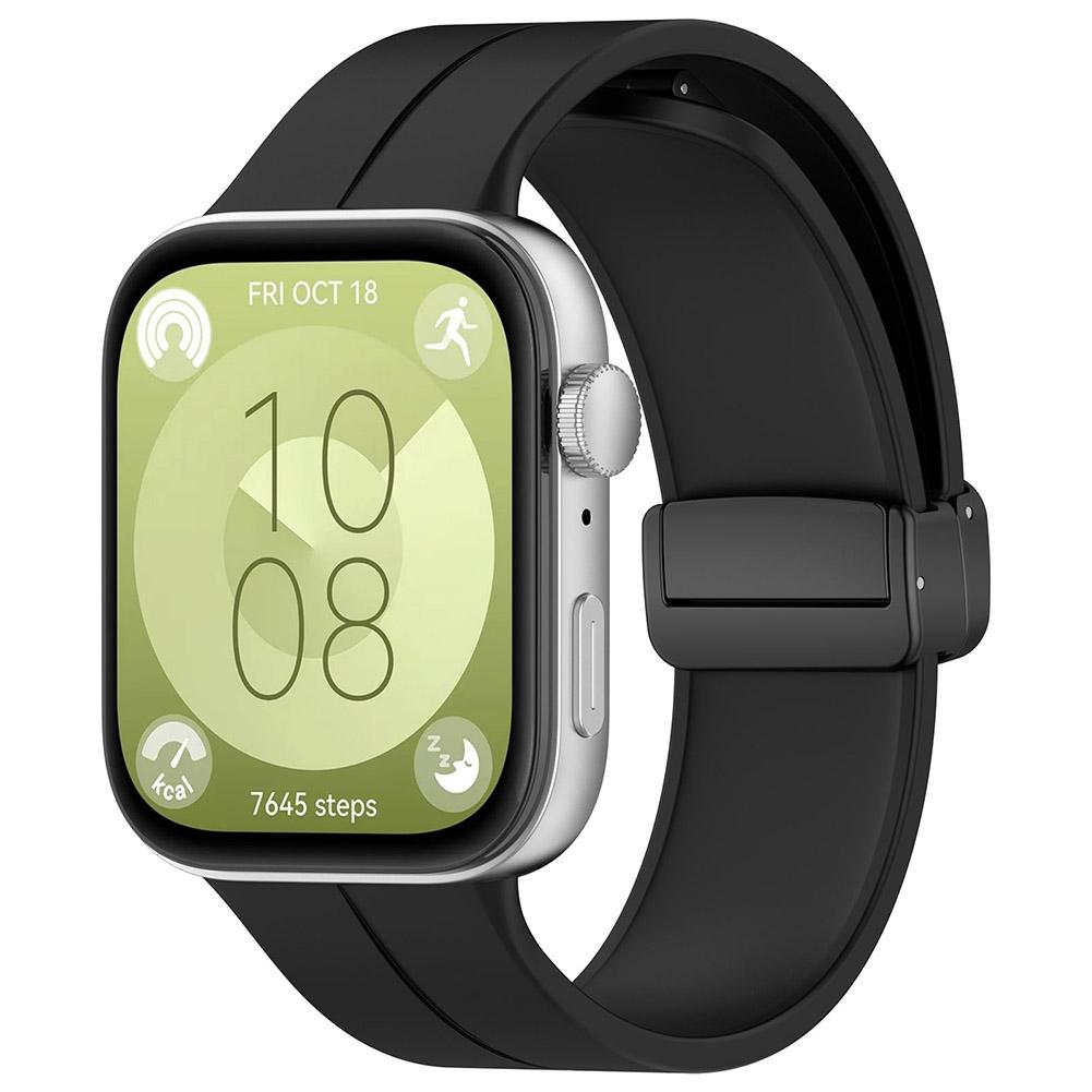 Silicone Strap Band Magnetic Folding Buckle Sports Watchband Women Men Watch Strap Replacement for Huawei Watch Fit 3