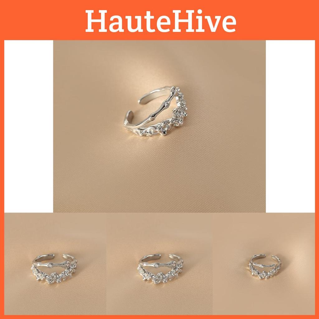 Fashionable Geometric Design Irregular Lava Ring For Women Perfect Gift Accessory