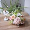 Fleurs Artificielles Haute Simulation Pétales en Soie Toucher Réel Tiges en Fil de Fer Réglables Roses Mixtes Hortensias Marguerites Sans Entretien Décoration de Maison Cadeaux