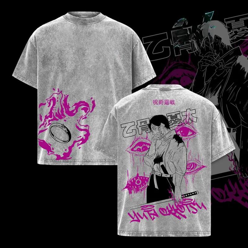 

Jujutsu Kaisen Okkotsu Yuta Graphic Tshirt Men Women Oversized Clothing Casual Cotton T-shirts Retro Washed Tee Harajuku T Shirt XXL