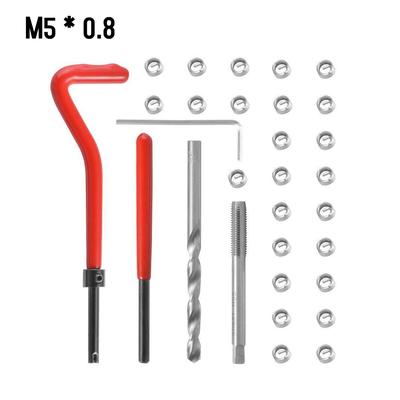 30Pcs Metric Thread Repair Insert Kit M5 M6 M8 M10 M12 M14 Helicoil Car Pro Coil Tool M5 * 0.8