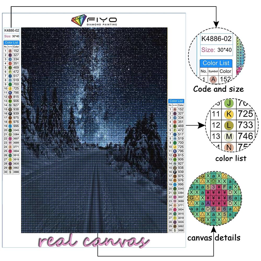 DIY 5D Diamond Painting Snow Scene Cross Stitch Kit Full Drill Embroidery Mosaic Art Picture of Rhinestones Gift