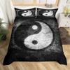 Black And White Duvet Cover Set Bohemian Mandala Bedding Set For Kids Child Yin And Yang Polyester Comforter Cover King Size
