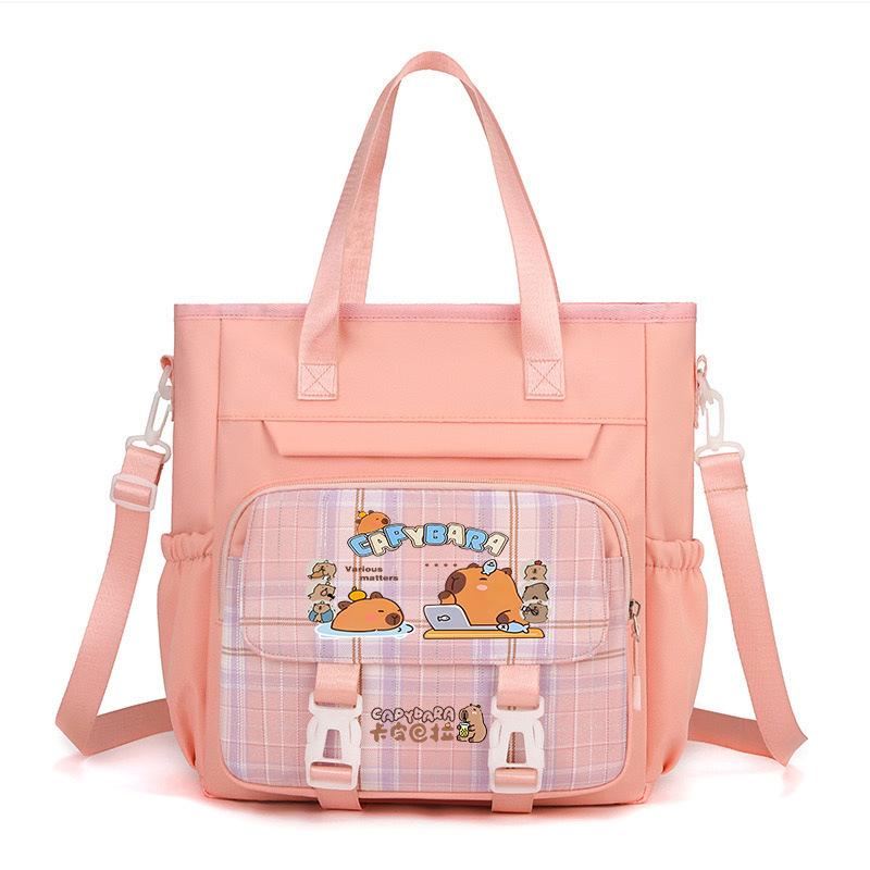 make-up class tote bag capybara large-capacity shoulder bag, primary school students, junior high school men's and women's high-value messenger bag