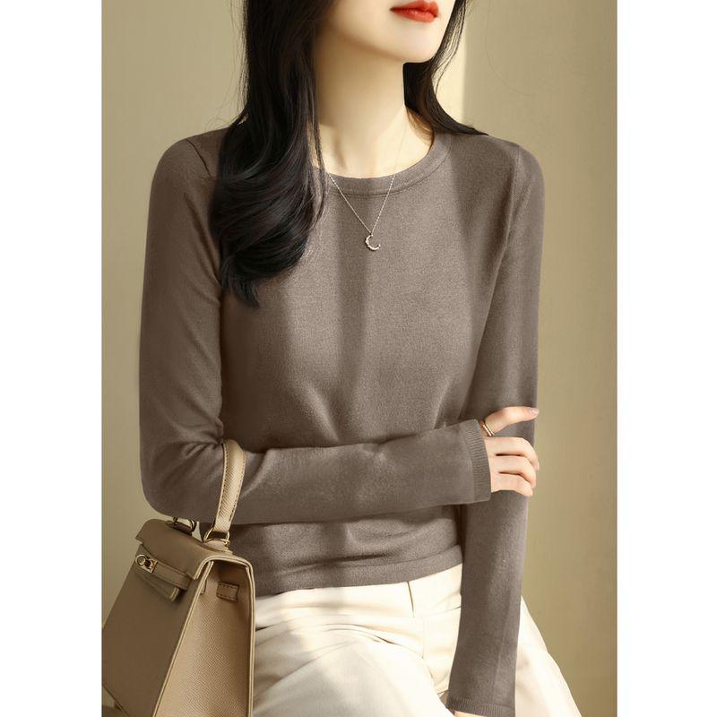 

Классный зеленый трикотажный топ с круглым вырезом, нижнее белье, блузка, базовая футболка