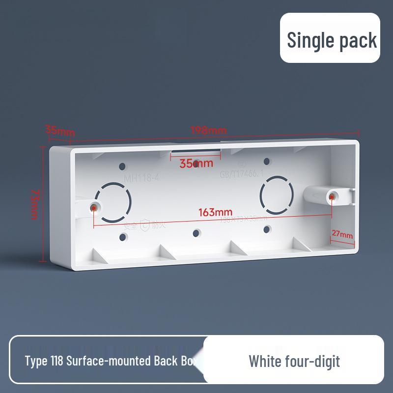 Gold Type 86 Surface/Concealed Mount Socket Box for Wall Wiring