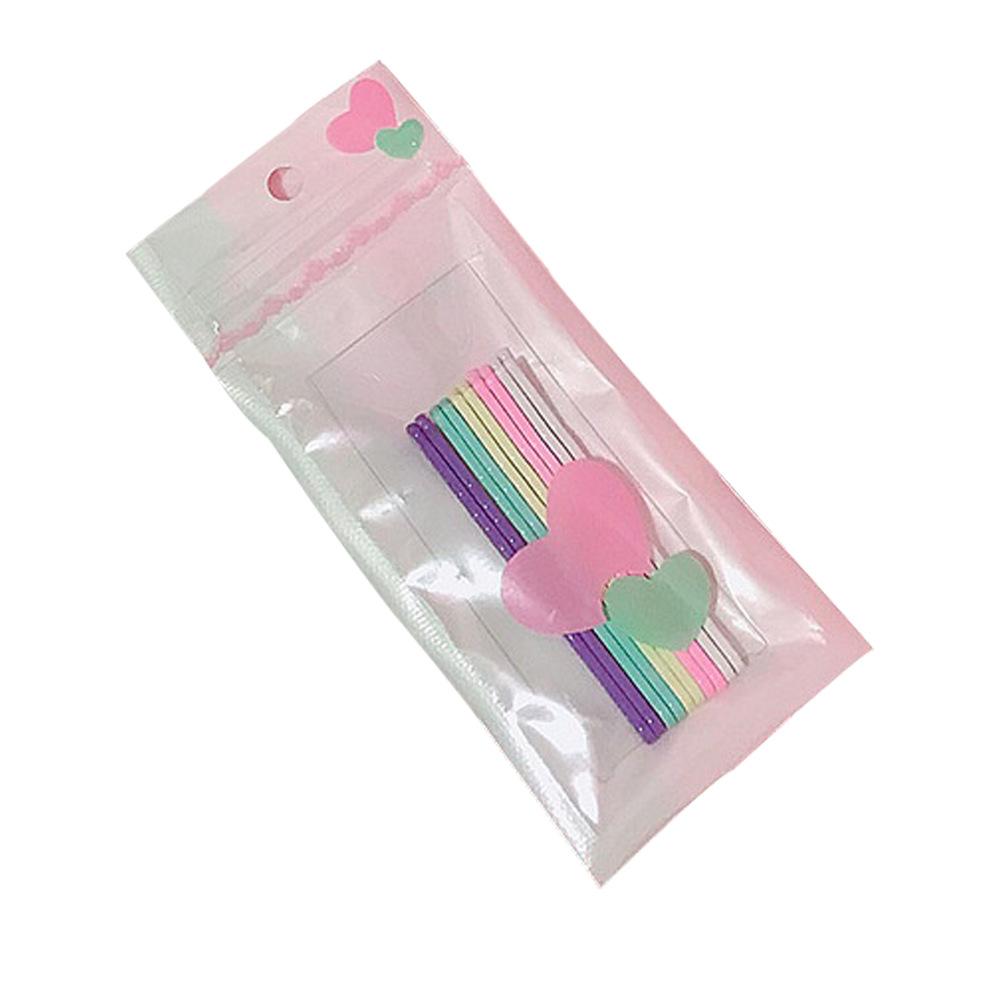 Hårnålar 10 st/set med 5 färger Populära Rainbow Glass Godisfärg Metall Bangs Clips Hårnål Bobby Pin Barrette