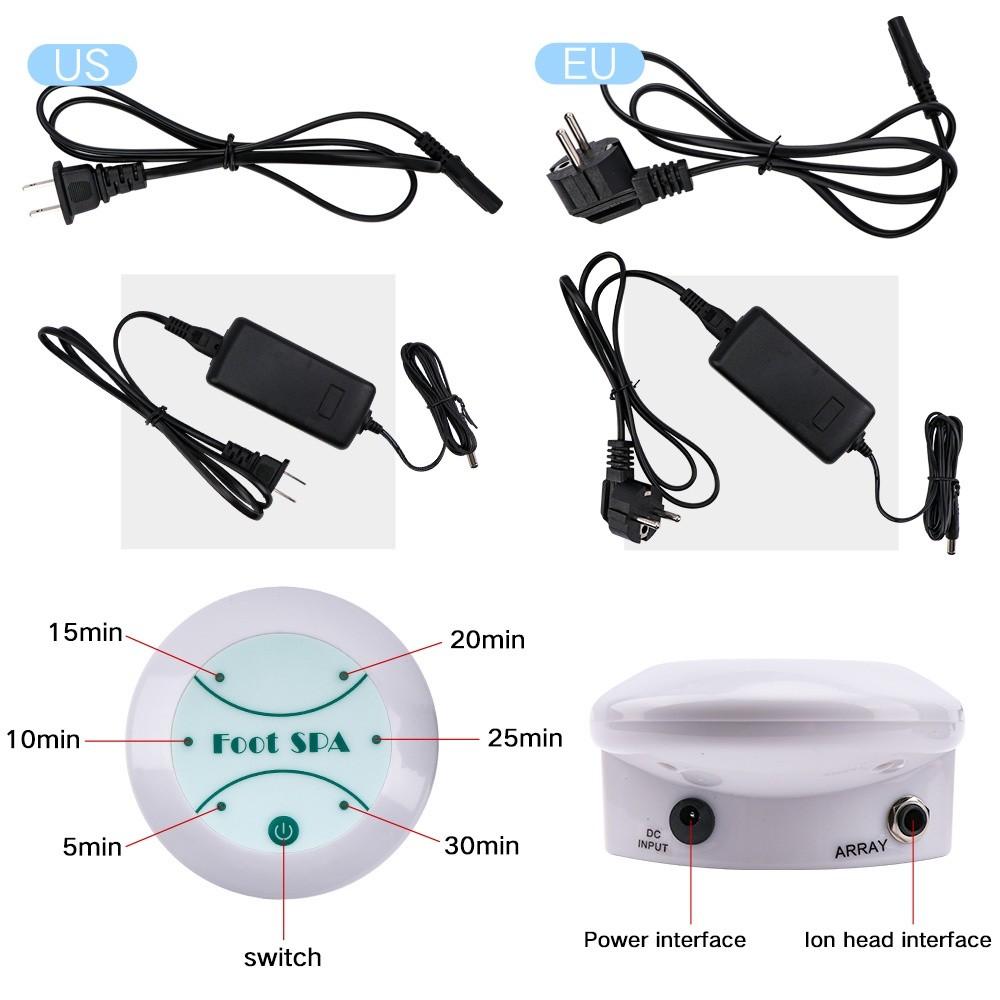 Arrays Aqua Health Care Therapy Equipment Detox Ionic Foot Spa Bath Massage Machine Electric FootBath Cleanse Massager