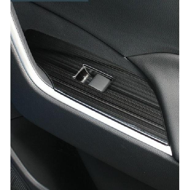 Switch Panel Black Window Lift Cover Trim For - Toyota RAV4 Steel 4PCS