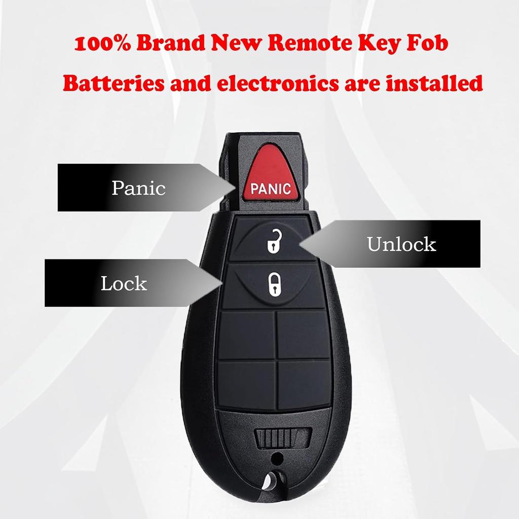 MechanMagic Key Fob Fobik Replacement Compatible For Dodge Ram 1500 2013- 2500 3500 4500 5500 HD 2013-2018 Pickup Truck Keyless Entry Remote Control