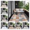 Vintage Plaid Kitchen Rug Geometric Carpets for Living Room Bedroom Decoration Waterproof Home Balcony Bathroom Floor Mat Decor