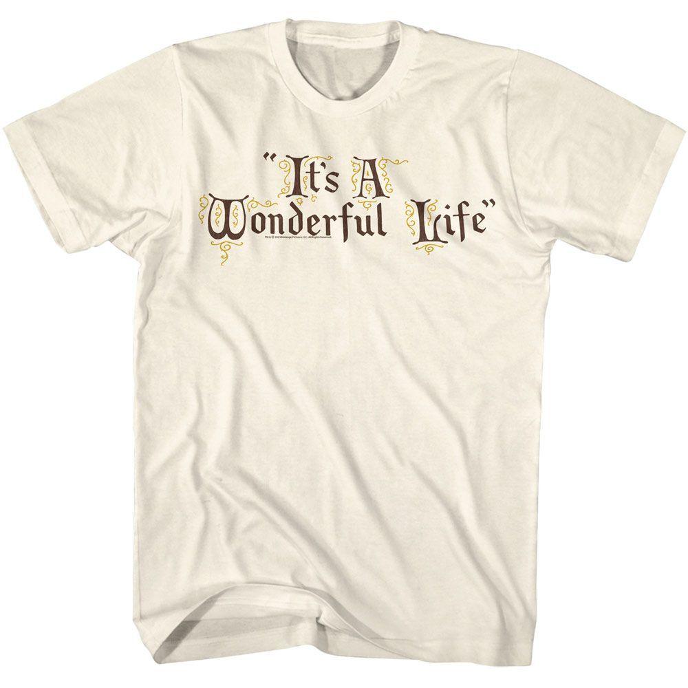 It a Wonderful Life Title Treatment Natural T-Shirt M