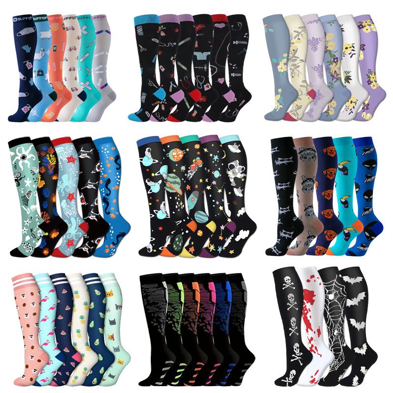 Unisex Long Compression Socks for Cycling, Running, and Marathon